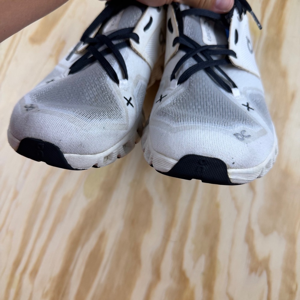 On Cloud X Womens Running Shoes White Black Size 8.5 Training Sneakers - Picture 6 of 9